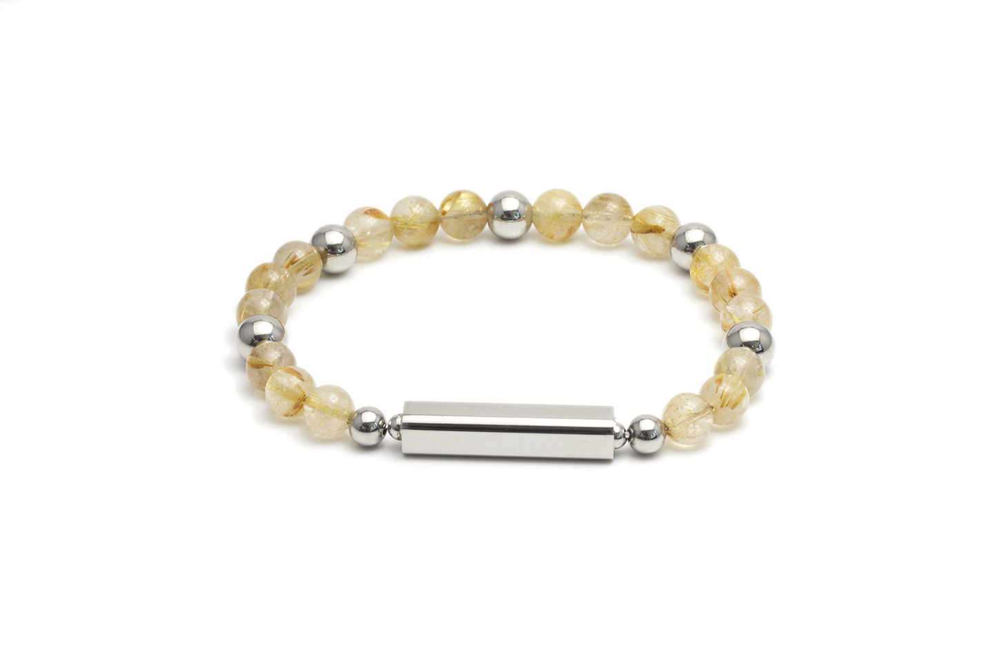 Amore Customize Engraving Crystal Bracelet - Golden Rutilated Quartz