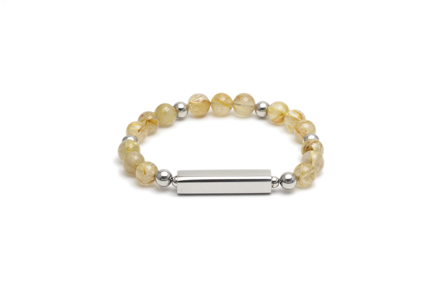 Amore Customize Engraving Crystal Bracelet - Golden Rutilated Quartz