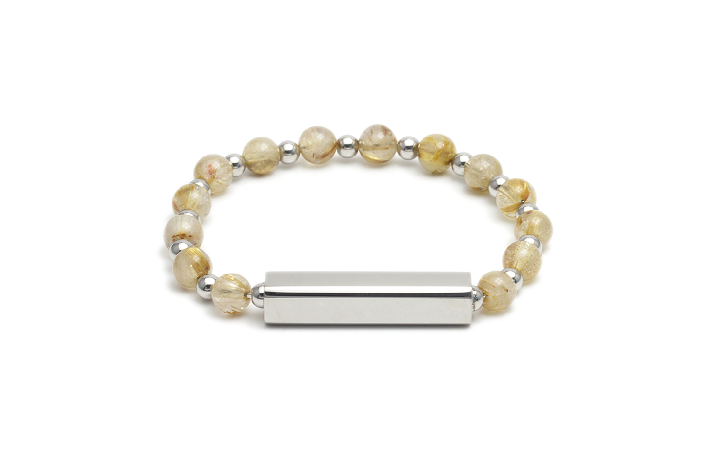 Amore Customize Engraving Crystal Bracelet - Golden Rutilated Quartz