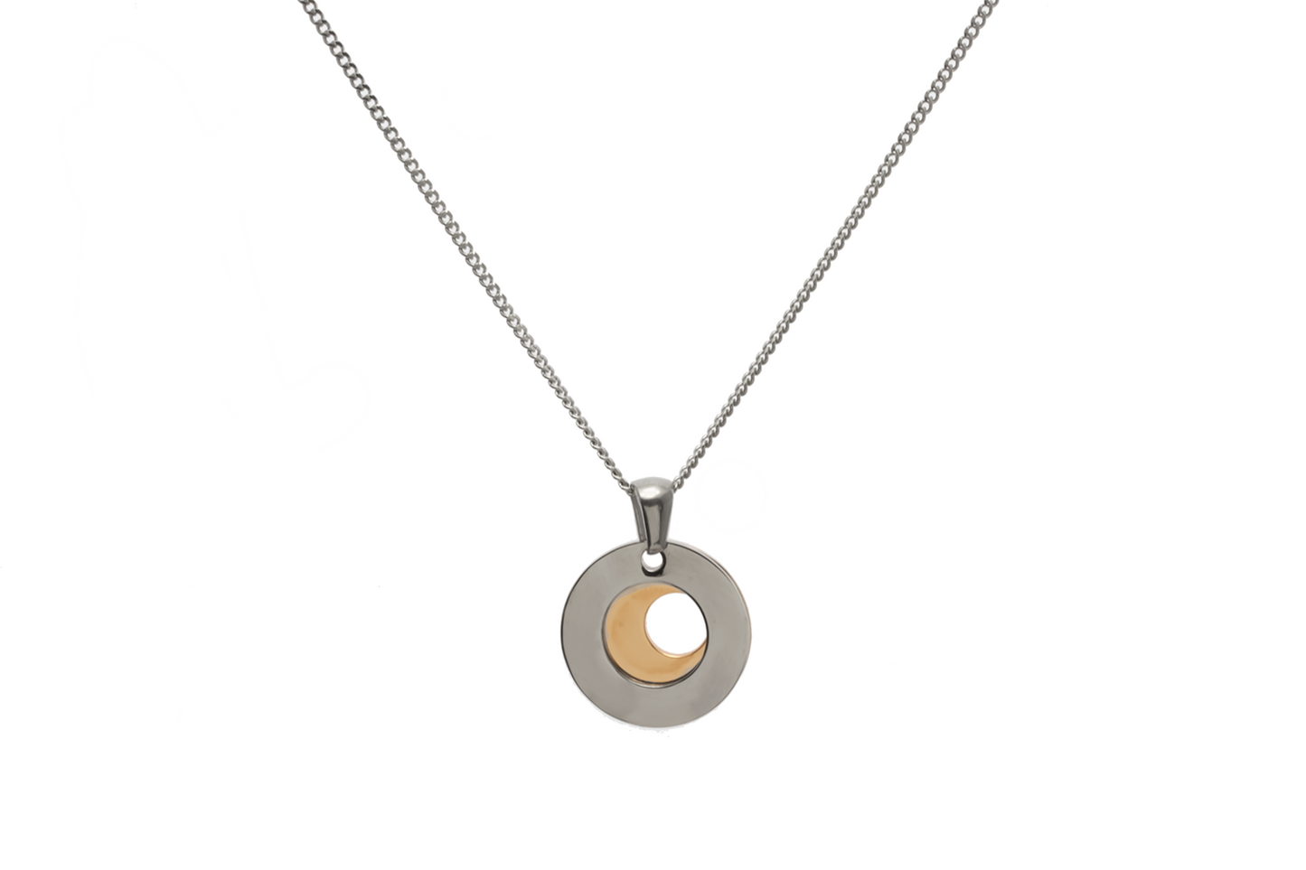 To the moon Customize Engraving Necklace - Silver and Rose gold