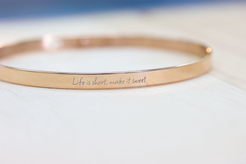 Customize Engraving Message Bangle - Special CD cover edition