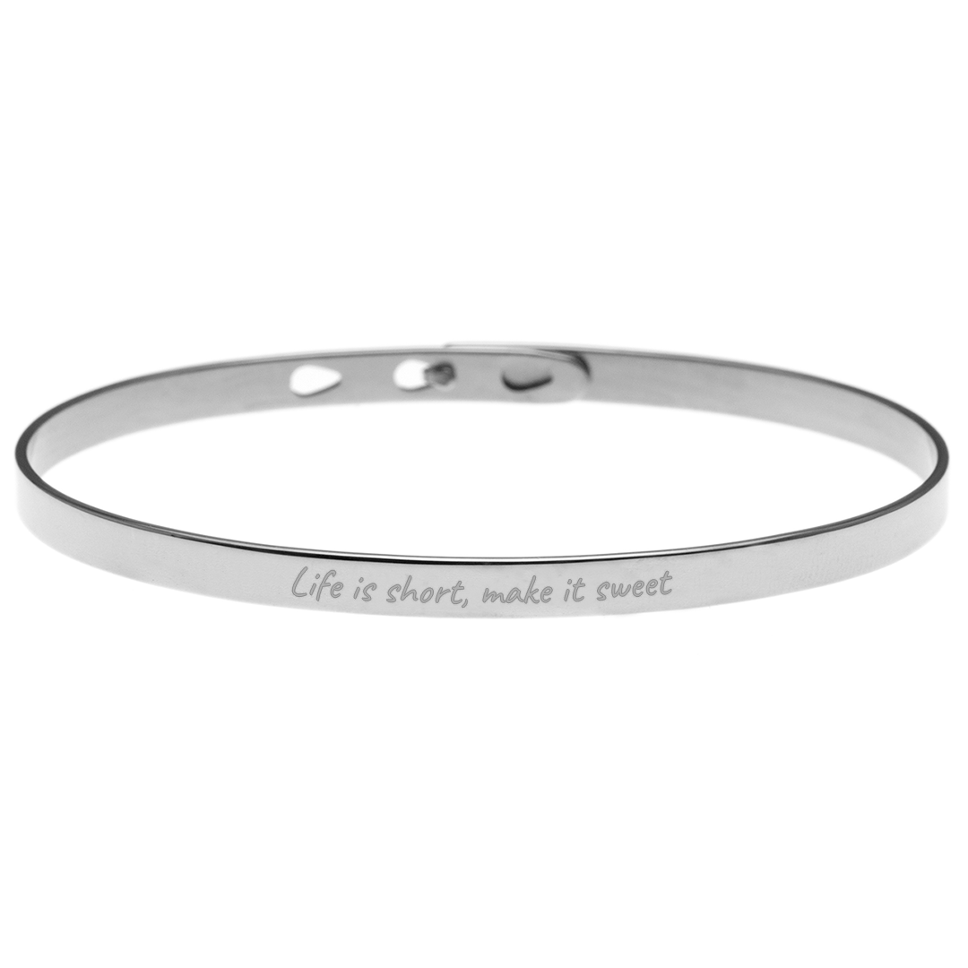 Inspiring Quote Engraving Message Bangle - CD box version