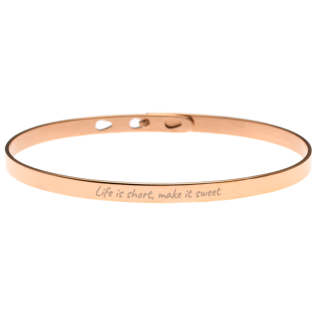 Inspiring Quote Engraving Message Bangle - CD box version