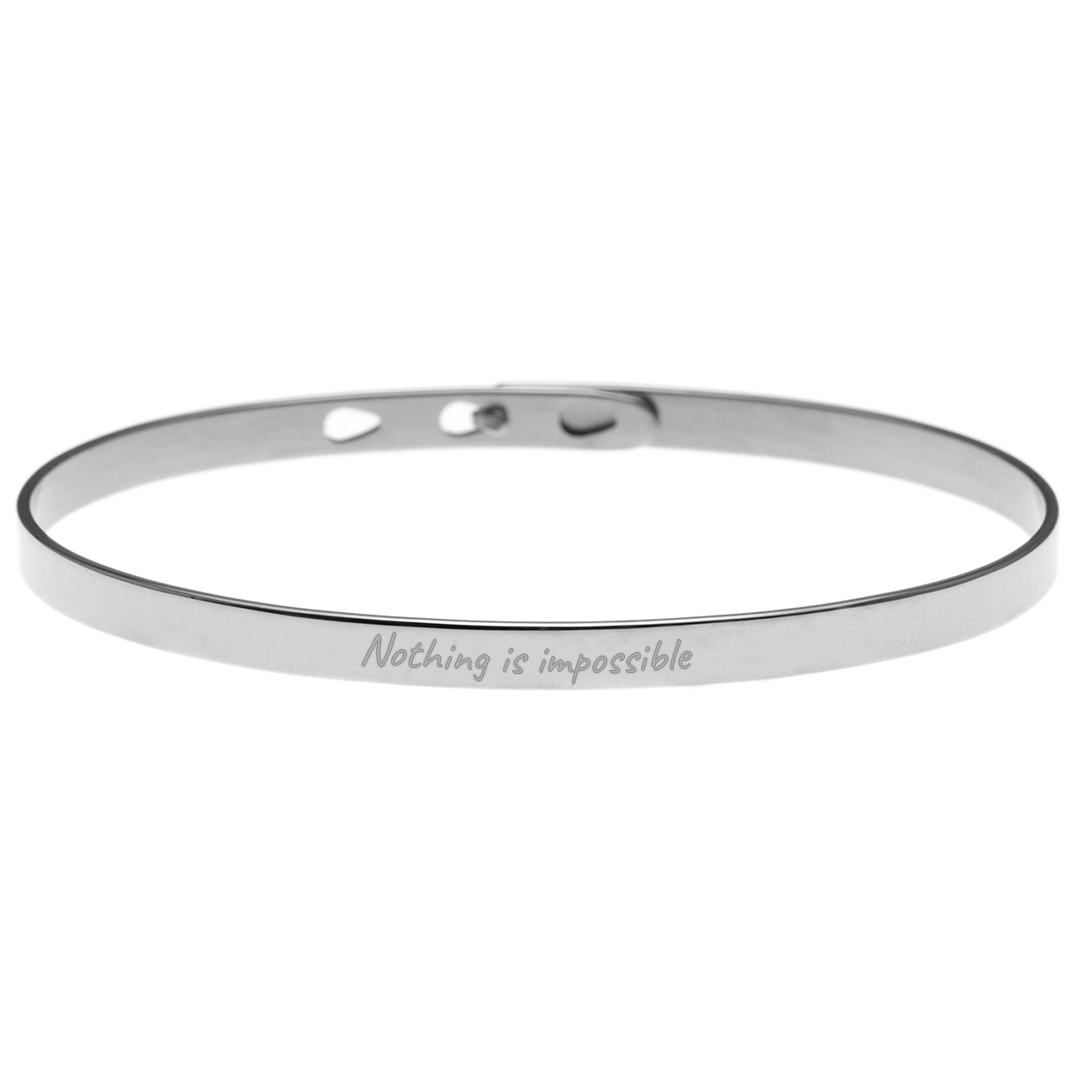 Inspiring Quote Engraving Message Bangle - CD box version