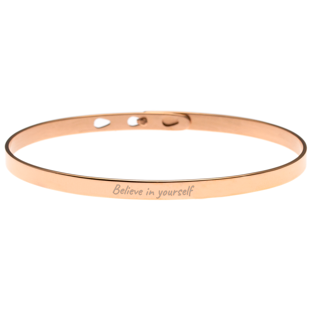 Inspiring Quote Engraving Message Bangle - CD box version