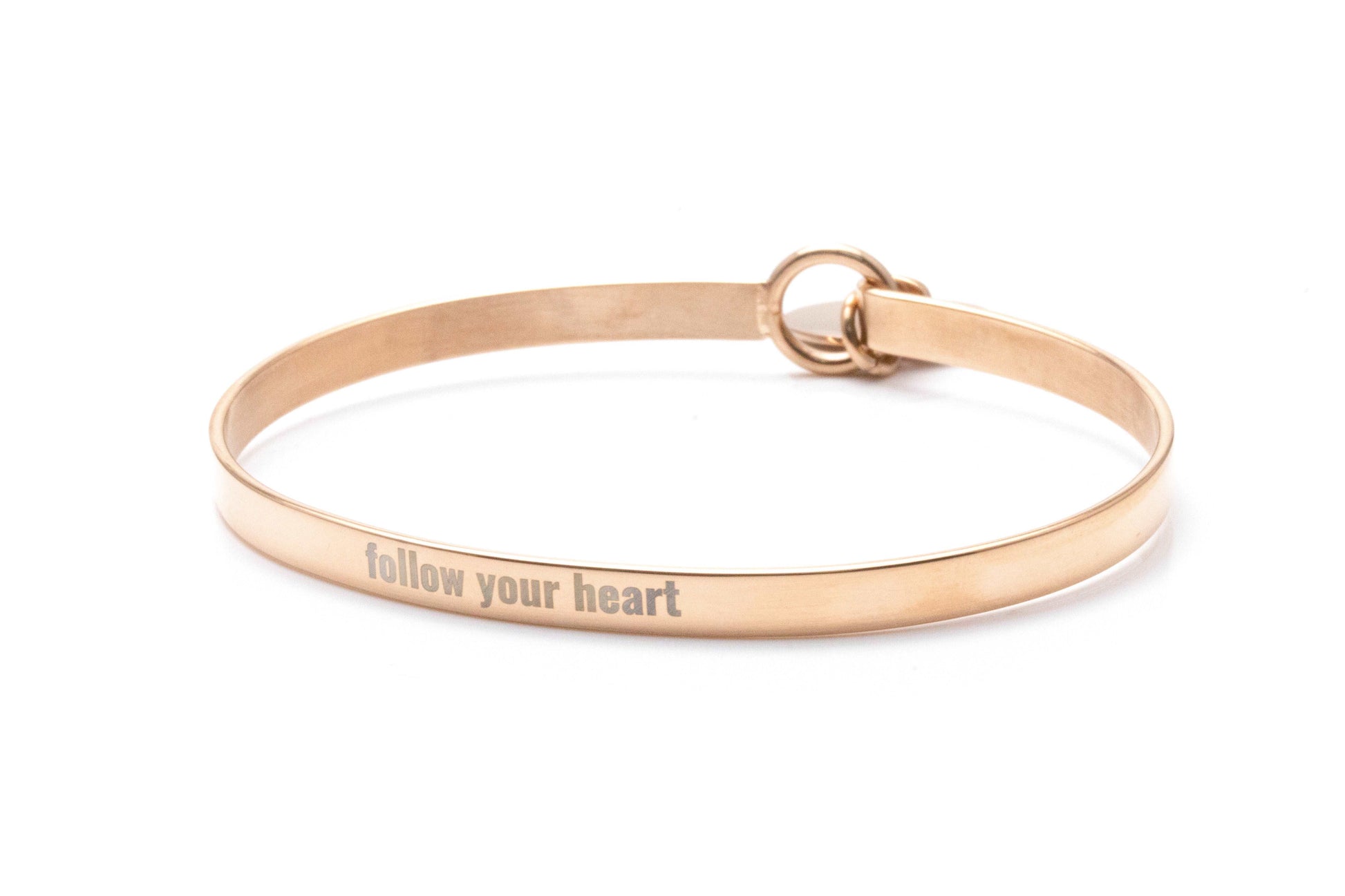 Je t'adore Customize Engraving Bangle - Rose Gold