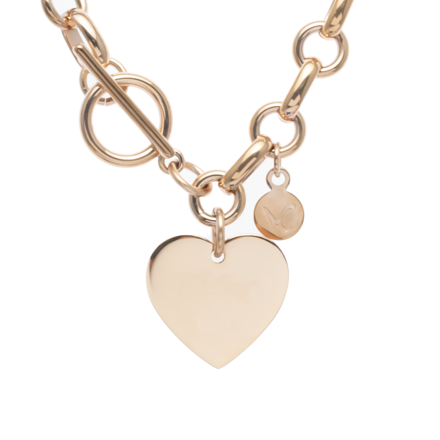 Locked Heart Customize Engraving Necklace - Rose gold