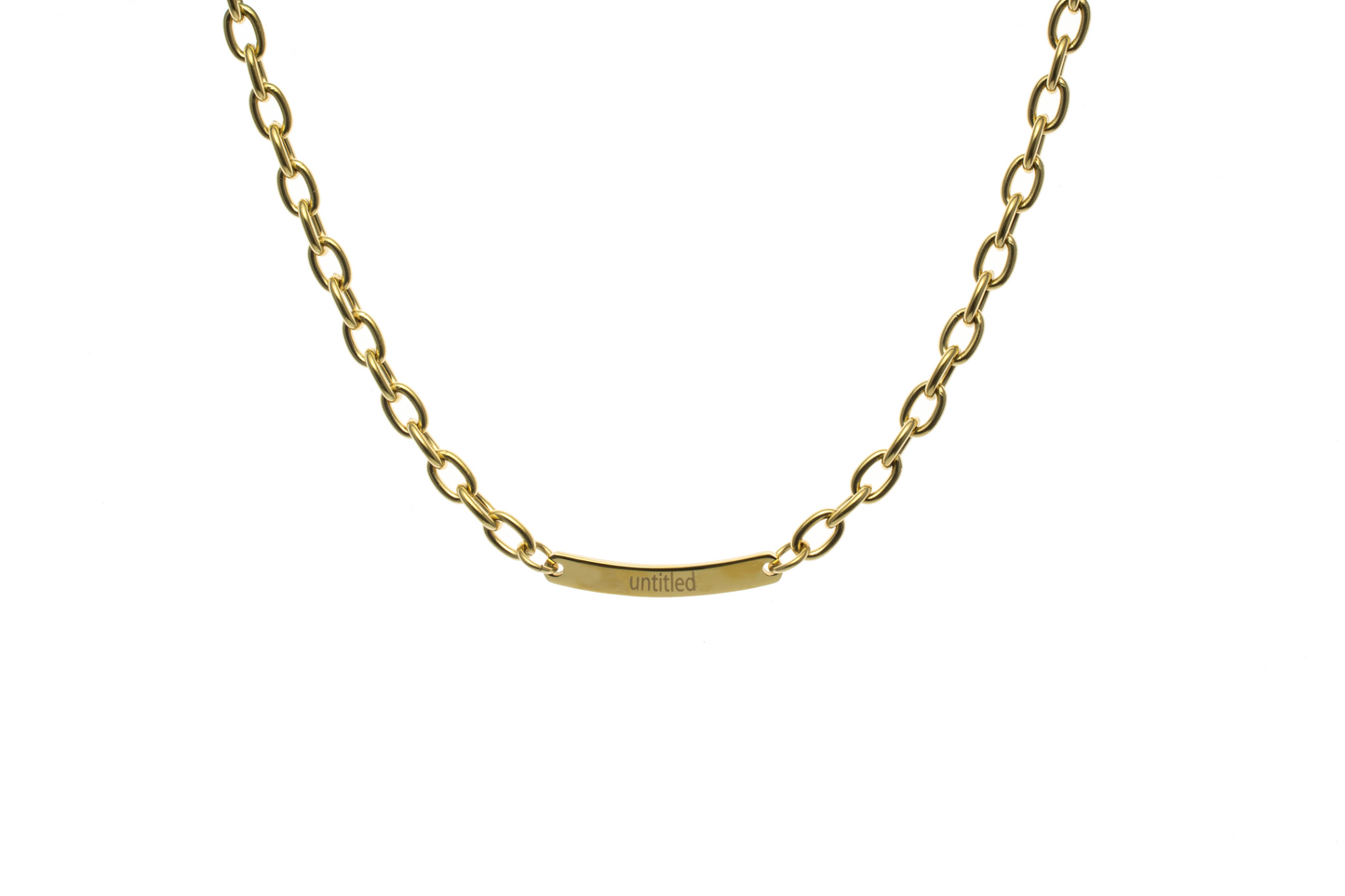 Untitled Customize Engraving Necklace - Gold