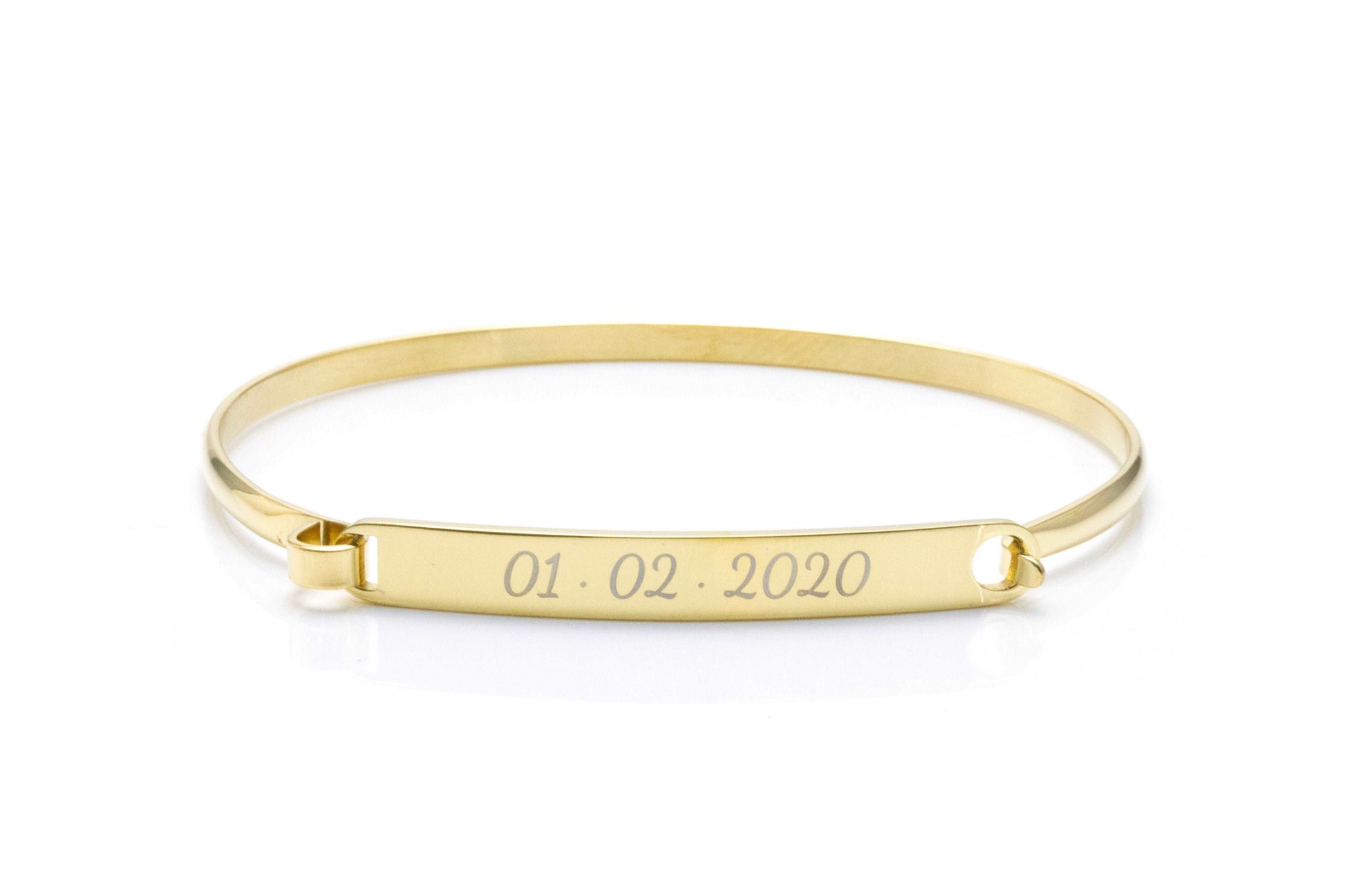 Dedicate Customize Engraving Bangle - Gold