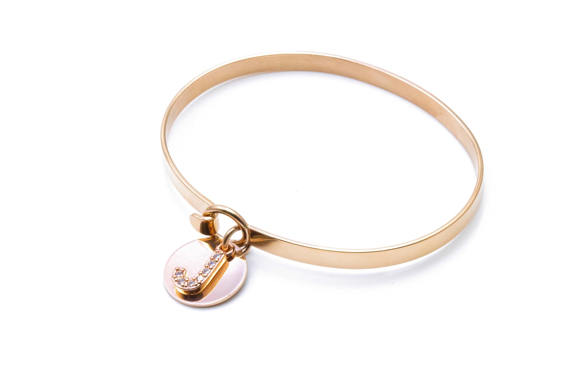 Je t'adore Customize Engraving Bangle - Rose Gold