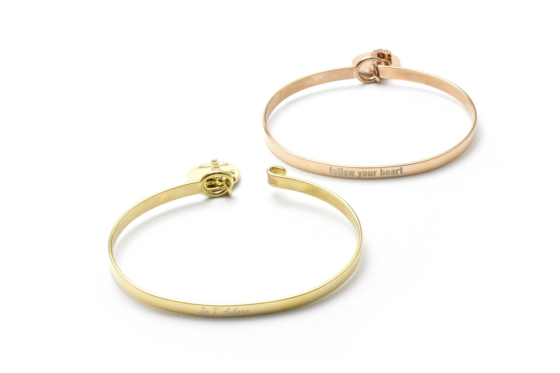 Je t'adore Customize Engraving Bangle - Gold