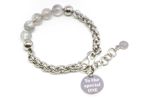 Changeless Customize Gemstone Bracelet - Grey