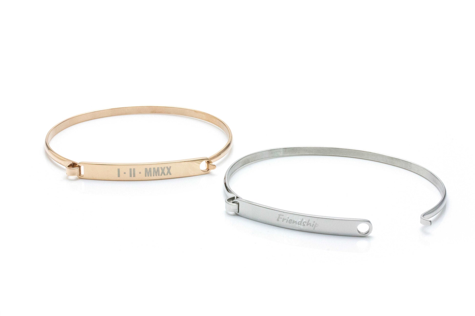 Dedicate Customize Engraving Bangle - Rose gold