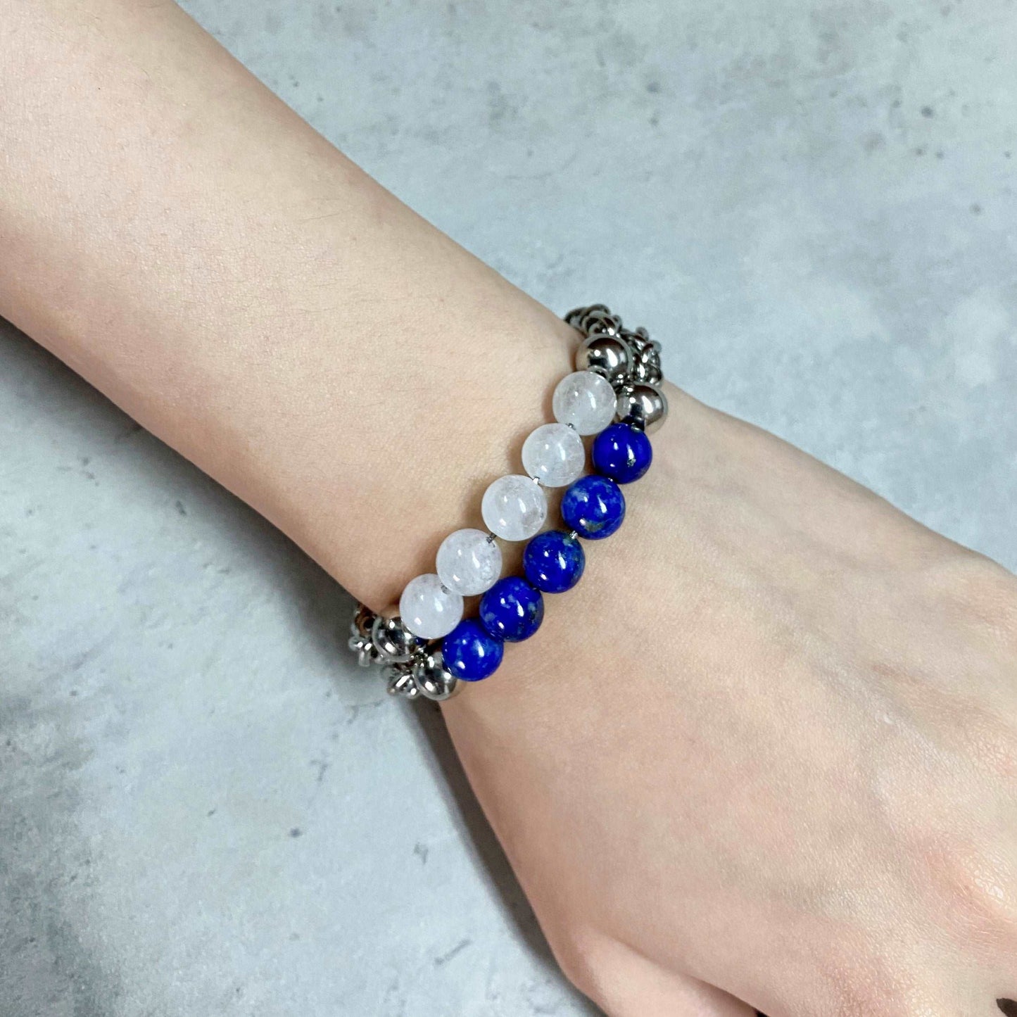 Guardiance Gemstone Bracelet - White [Small]