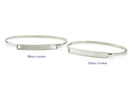 Dedicate Customize Engraving Bangle - Sliver