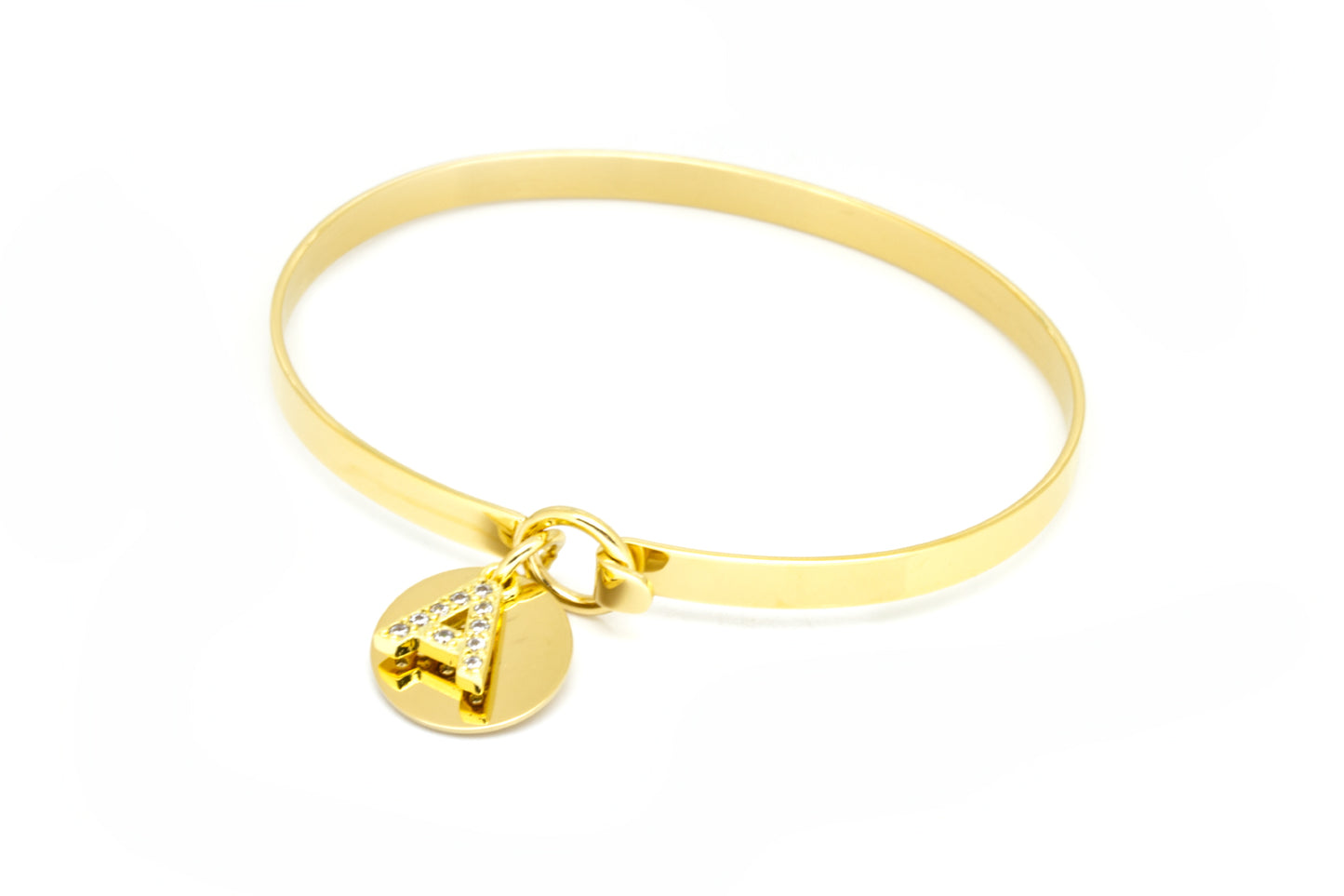 Gold Letter Bangle