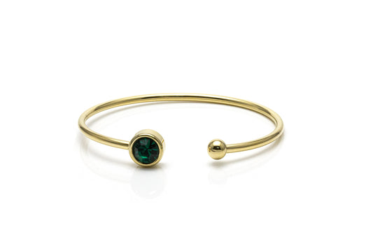 Green Crystal Bendable Bangle