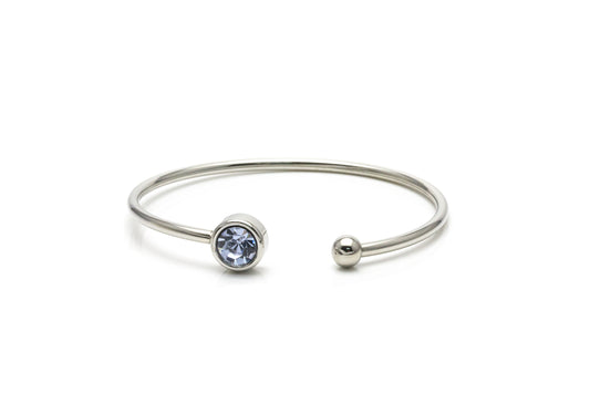 Blue Crystal Bendable Bangle