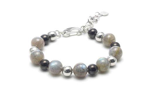 Grey Moon Stone Gemstone Bracelet