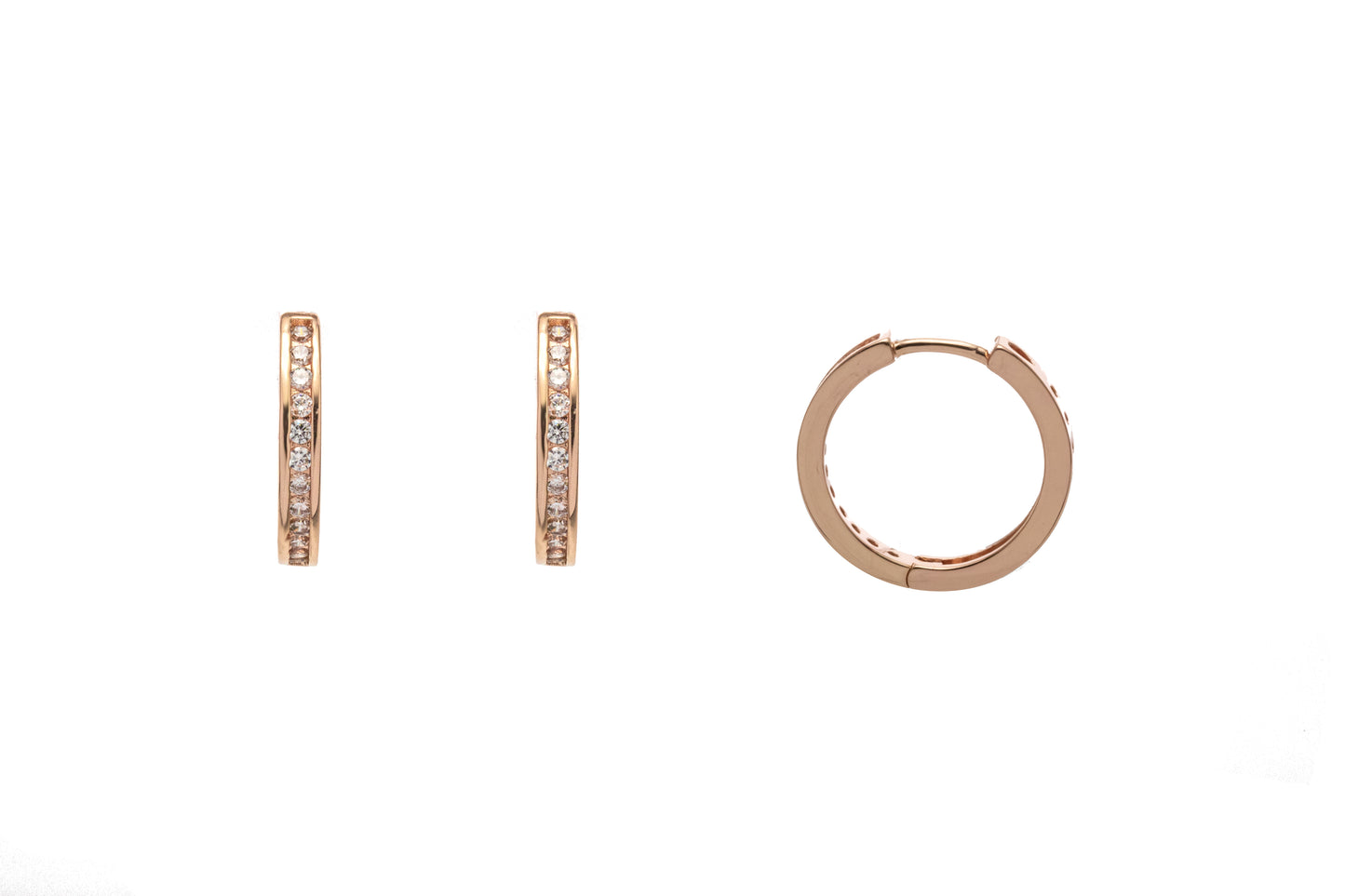 Zirconia Loop Earrings