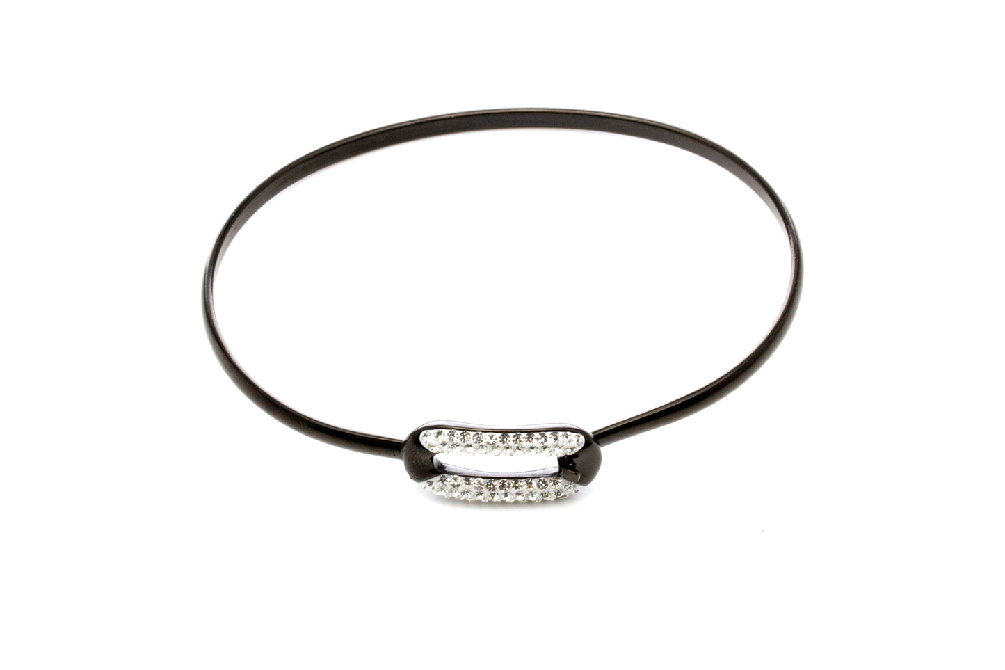 Crystal Link Bangle - Black