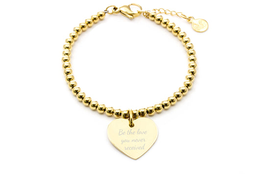 Be the love you never received Bead Bracelet - Gold