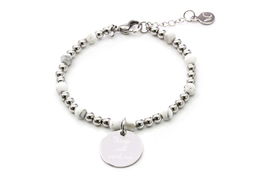 Things will work out Bead Bracelet - Silver