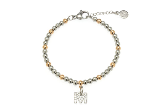 Mom & Daughter Charm Bracelet - Two-tones