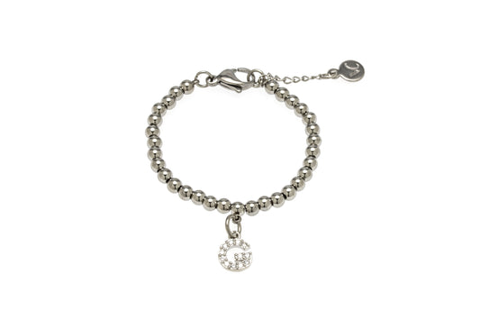 Mom & Daughter Silver Charm Bracelet