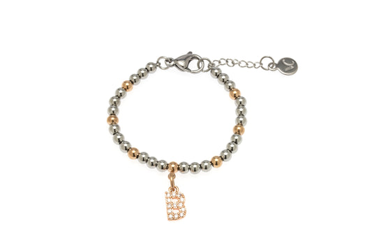 Mom & Daughter Charm Bracelet - Two-tones