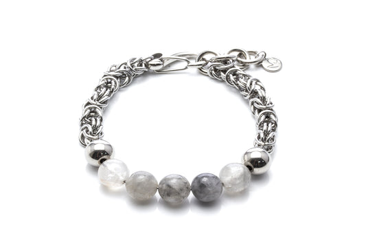 Guardiance Gemstone Bracelet - Grey [Large]