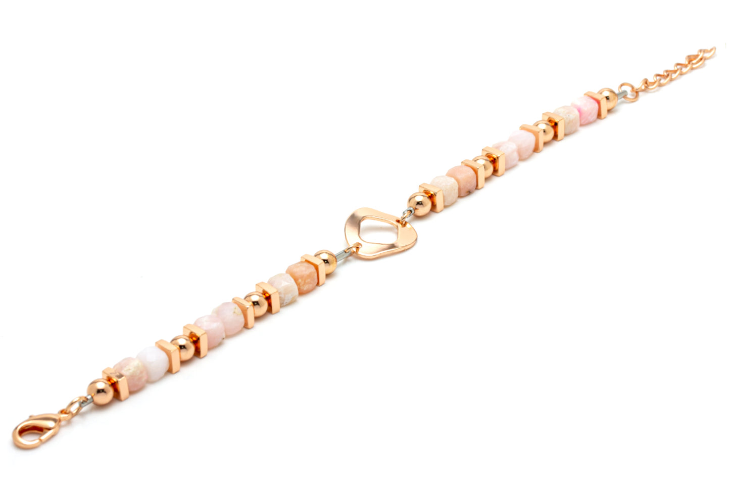 Rose Gemstone Bead Bracelet