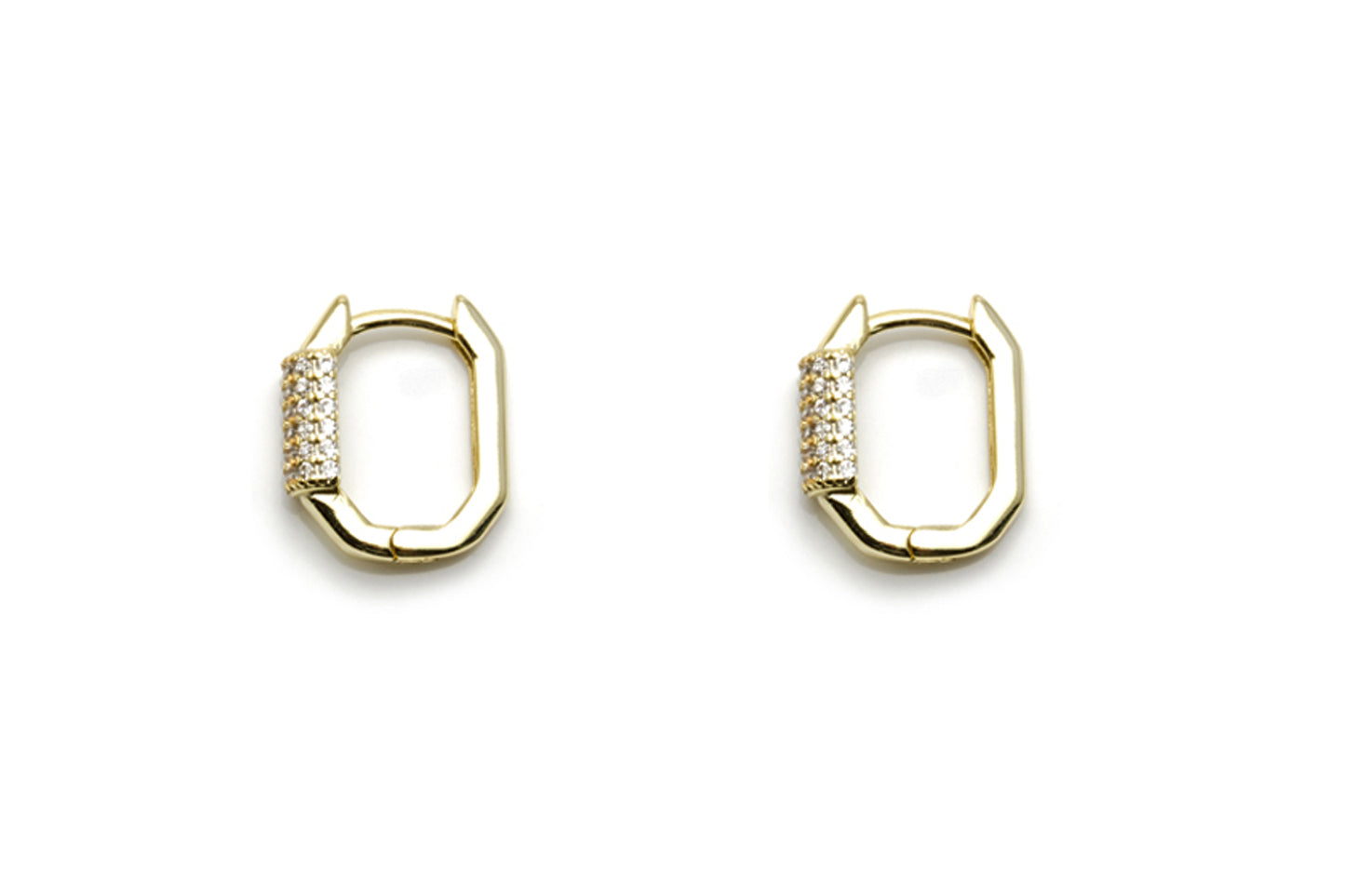 Square Crystalized Earrings - Small