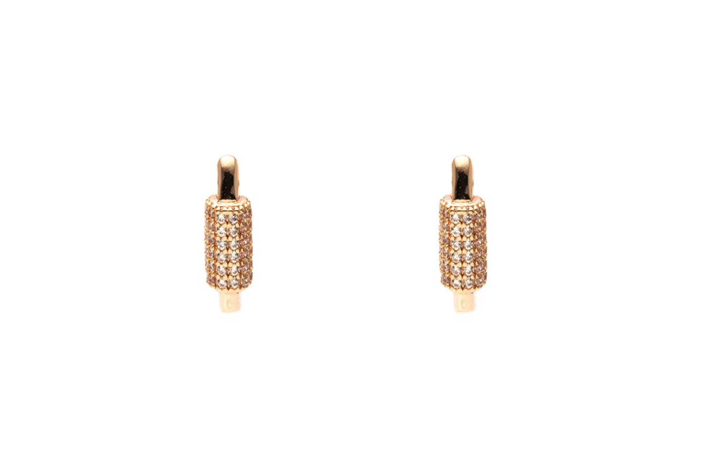 Square Crystalized Earrings - Small