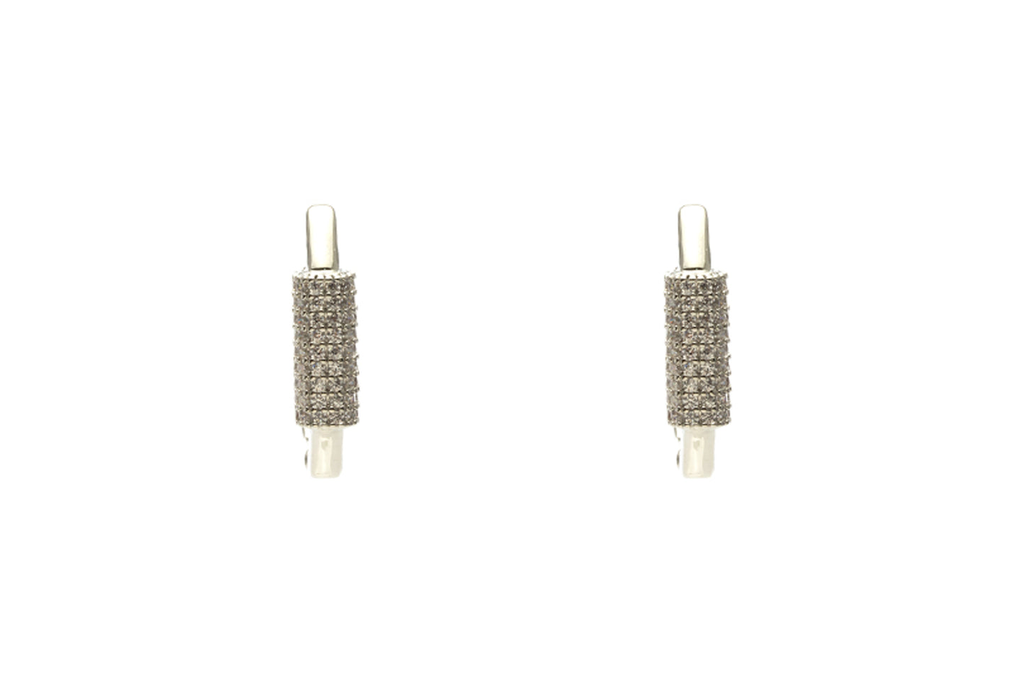 Square Crystalized Earrings - Large