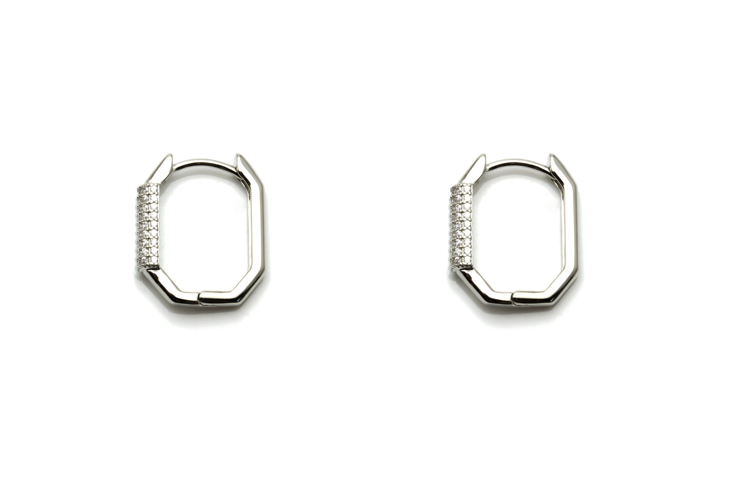 Square Crystalized Earrings - Large